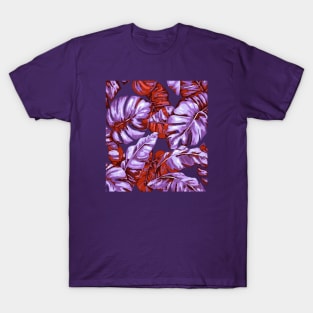 Tropical Leaves Camouflage Of Banana and Monstera 7 T-Shirt